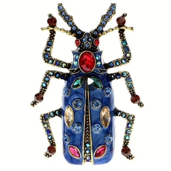 💥 Stunning & gorgeous & colorful scarab beetle brooch 💥 - Picture 4 of 6